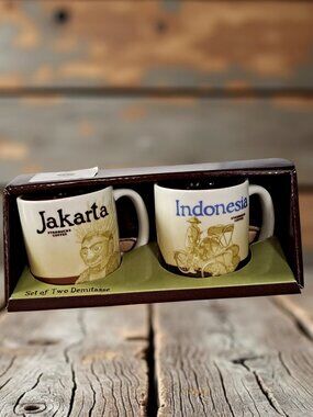 JAKARTA / INDONESIA Starbucks * Global Icon Coffee Demitasse Espresso 3oz Mug